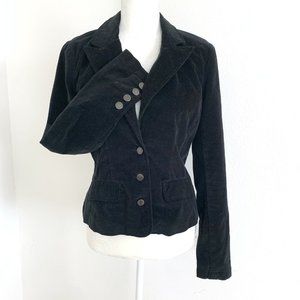 Calvin Klein Jeans Black Corduroy fitted blazer jacket